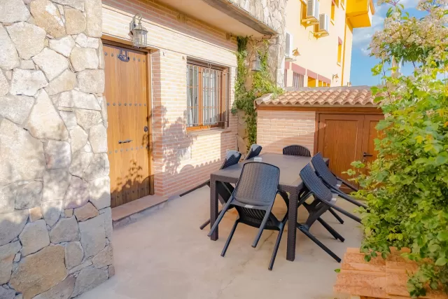 Terraza de Casa Los 5 Canos en Sotillo de la Adrada
